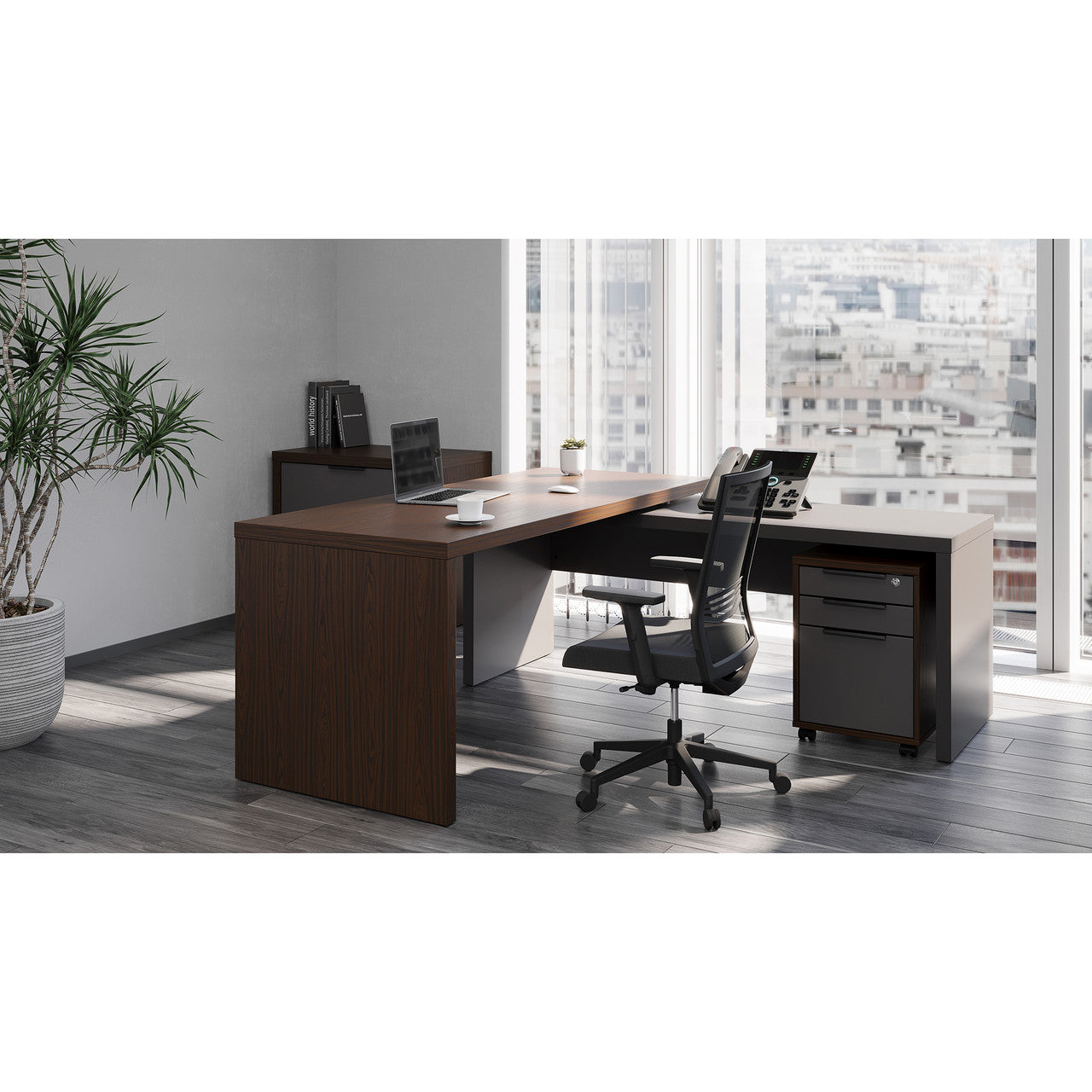 Office Source Lucca L-Shape Desk - Right