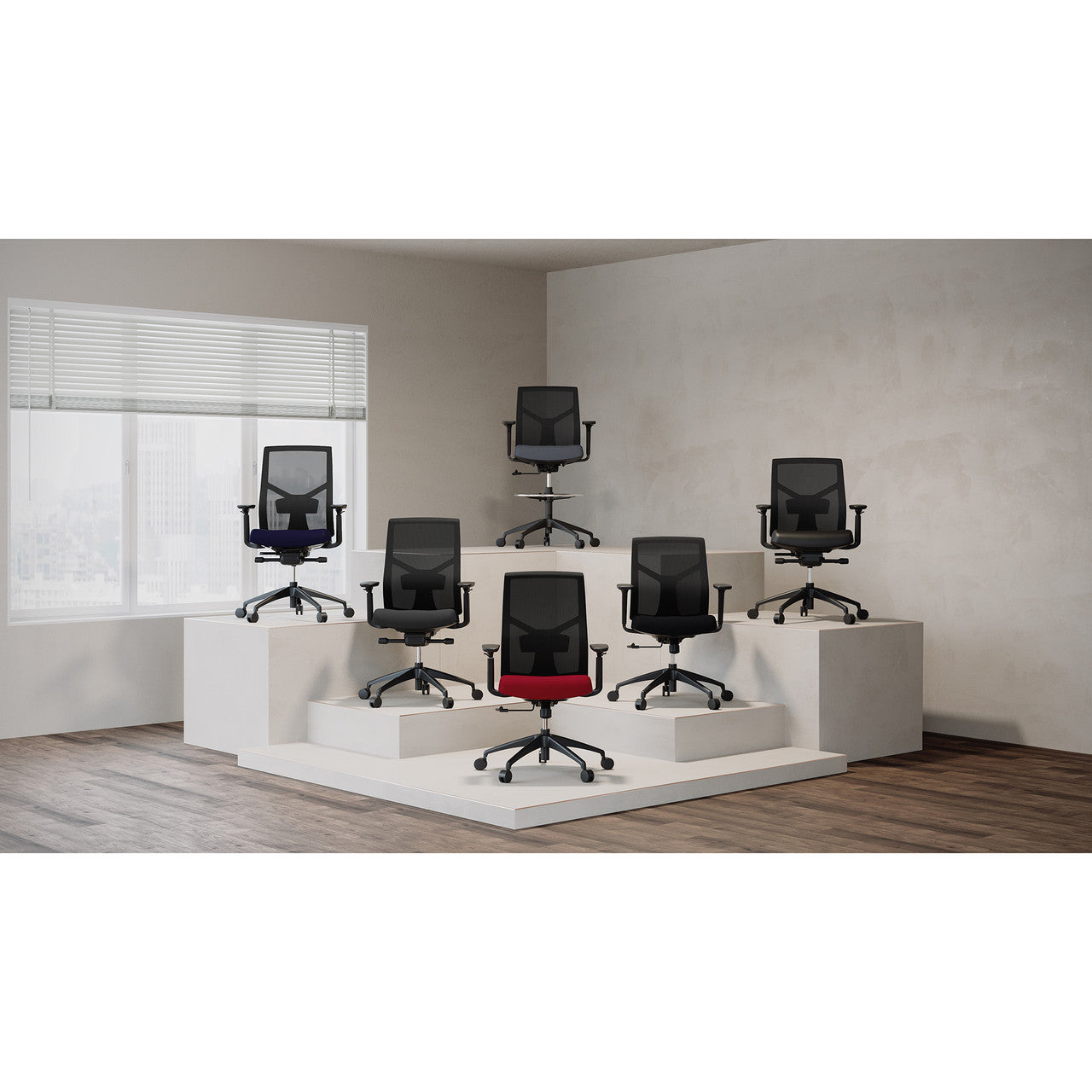 Office Source Starlight Mid Back Task Stool