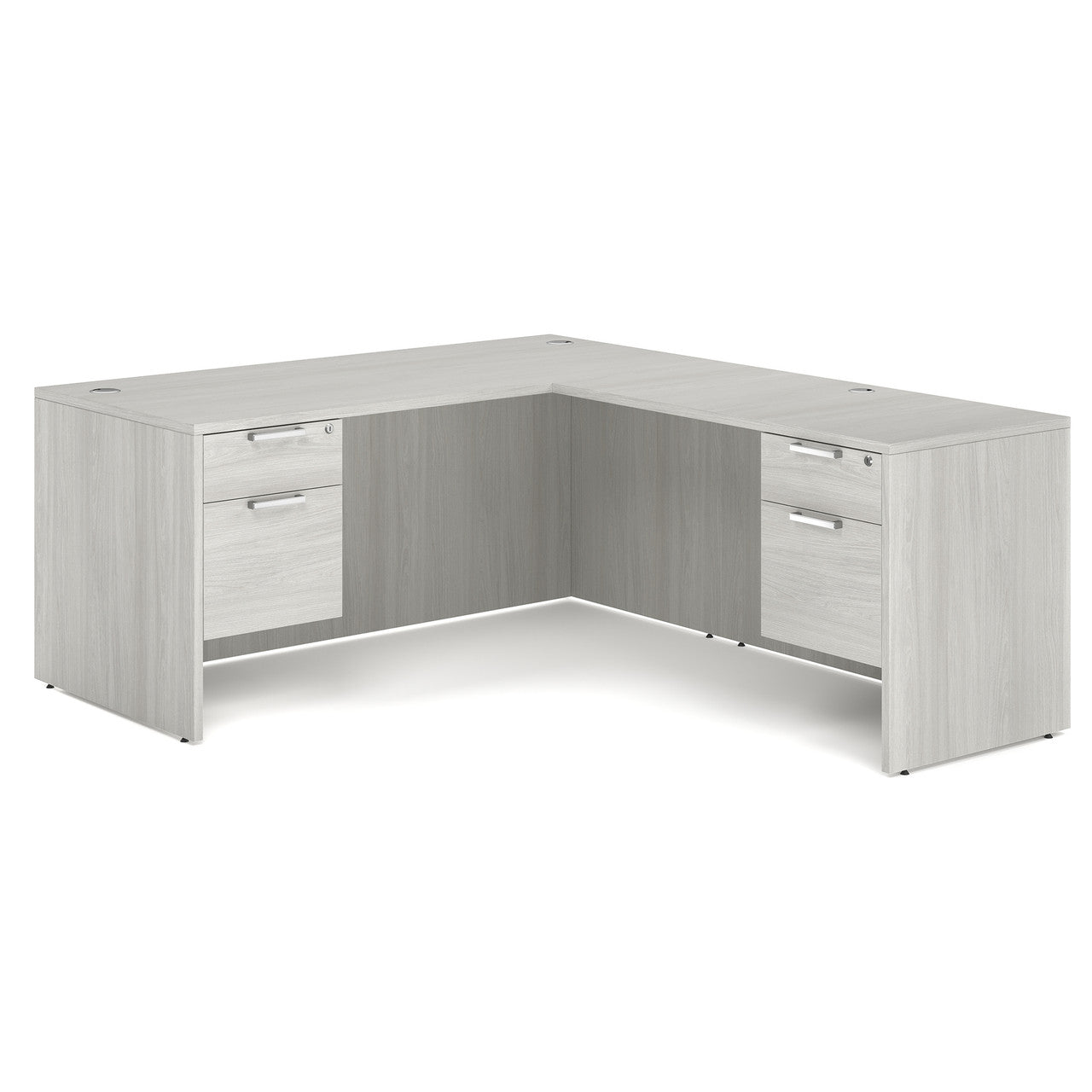 Office Source 66" Double Pedestal L-Shape Desk Unit