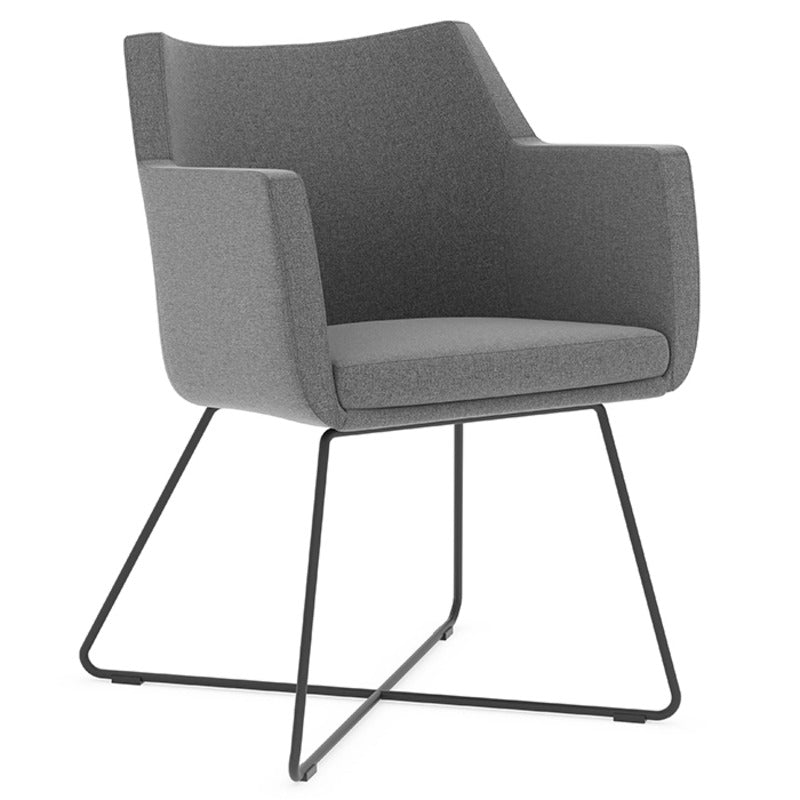 N9NE Furniture Hady Lounge Chair w/ Sled X Base