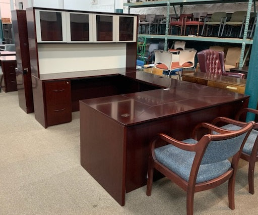 Mayline U-Shape Desk w/ Hutch