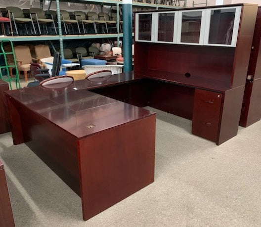 Mayline U-Shape Desk w/ Hutch