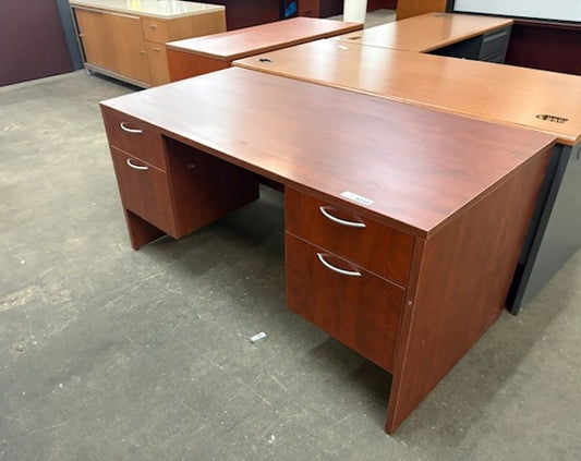 IOF Double Pedestal Desk - Wild Pear