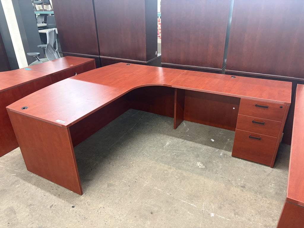 Cherryman Bowfront L-Shape Desk