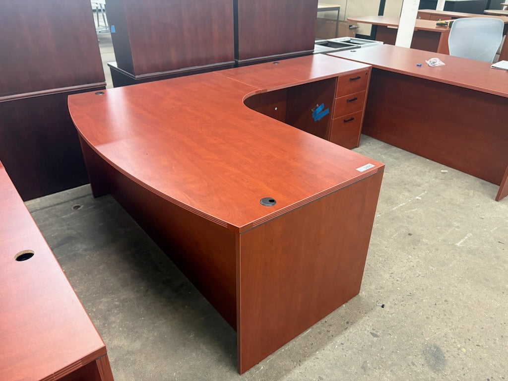 Cherryman Bowfront L-Shape Desk
