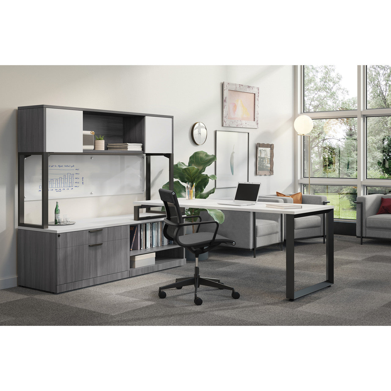 Office Source Variant L-Shape Desk w/ Hutch