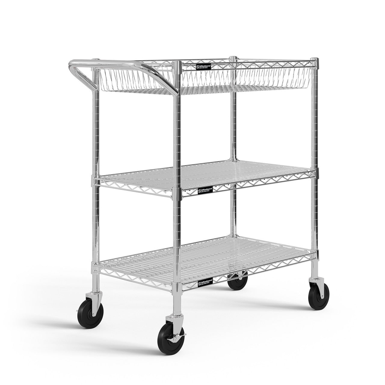 Office Source Heavy Duty Wire Cart on Casters