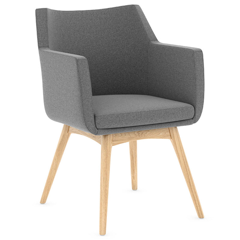 N9NE Furniture Hady Lounge Chair w/ Wood Base