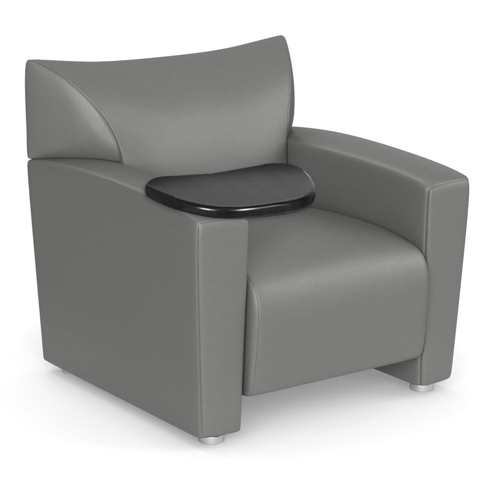 Office Source Tribeca Club Chair w/ Tablet Arm – Black