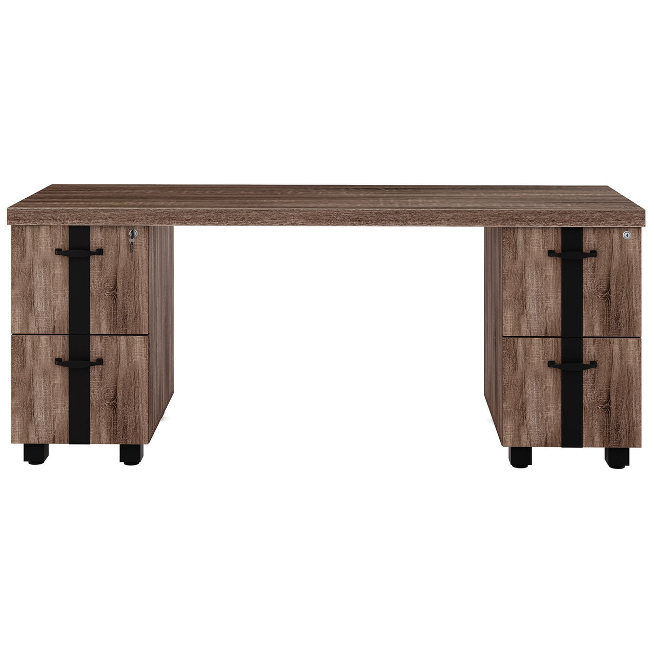 Office Source Riveted Double Pedestal Credenza